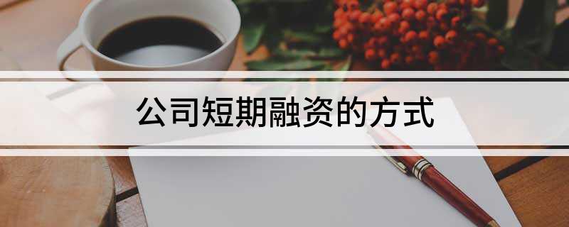 澳门人威尼斯公司短期融资的方式